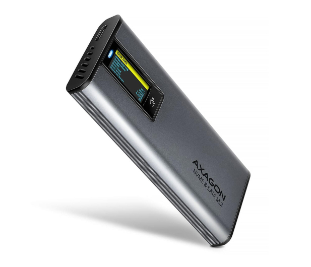 Axagon EEM2-SD2 USB-C 10Gbps - M.2 NVMe & SATA SSD bezśrubowa, ekra - 1485447 - zdjęcie